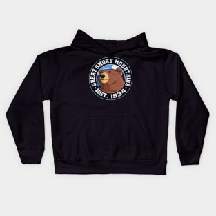 Great Smoky Mountains National Park Brown Bear Kids Hoodie